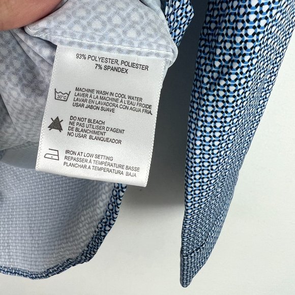 NWT Report Collection X4 Performance Stretch Button Front Shirt M 15 1/2" 34" - Picture 8 of 11